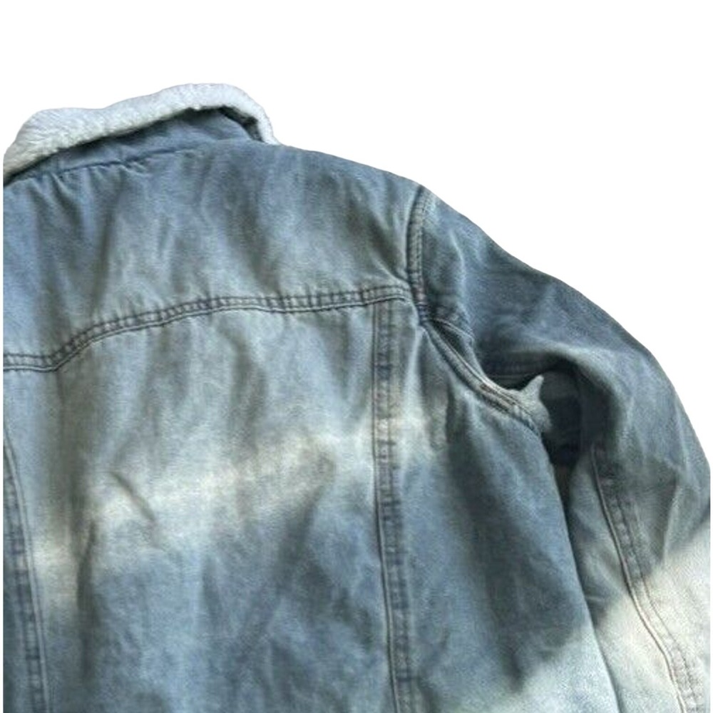 NWT Jou Jou Denim Jacket White Wool Lined Women Size Small Junior Francesca #493 - Picture 6 of 6